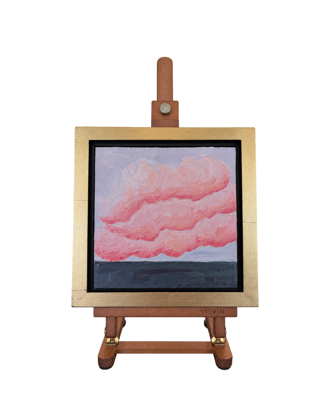 'Panhandle Sky #43' Oil Painting with Easel