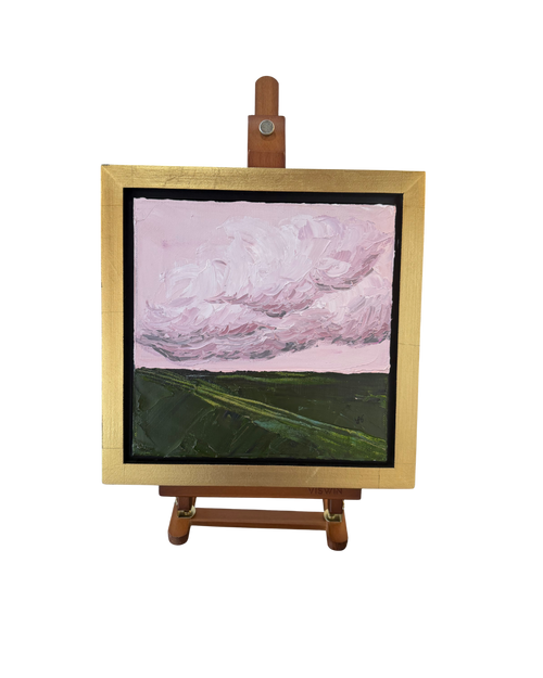 Load image 1 in gallery view. 'Panhandle Sky #51' Oil Painting with Easel