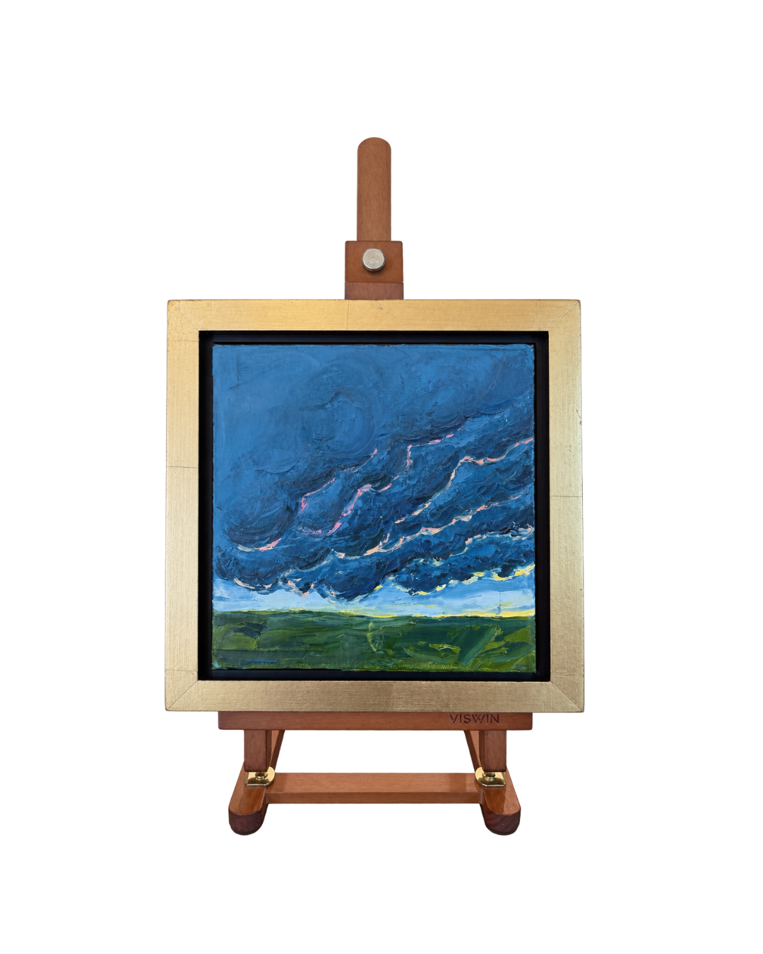 'Panhandle Sky #44' Oil Painting with Easel