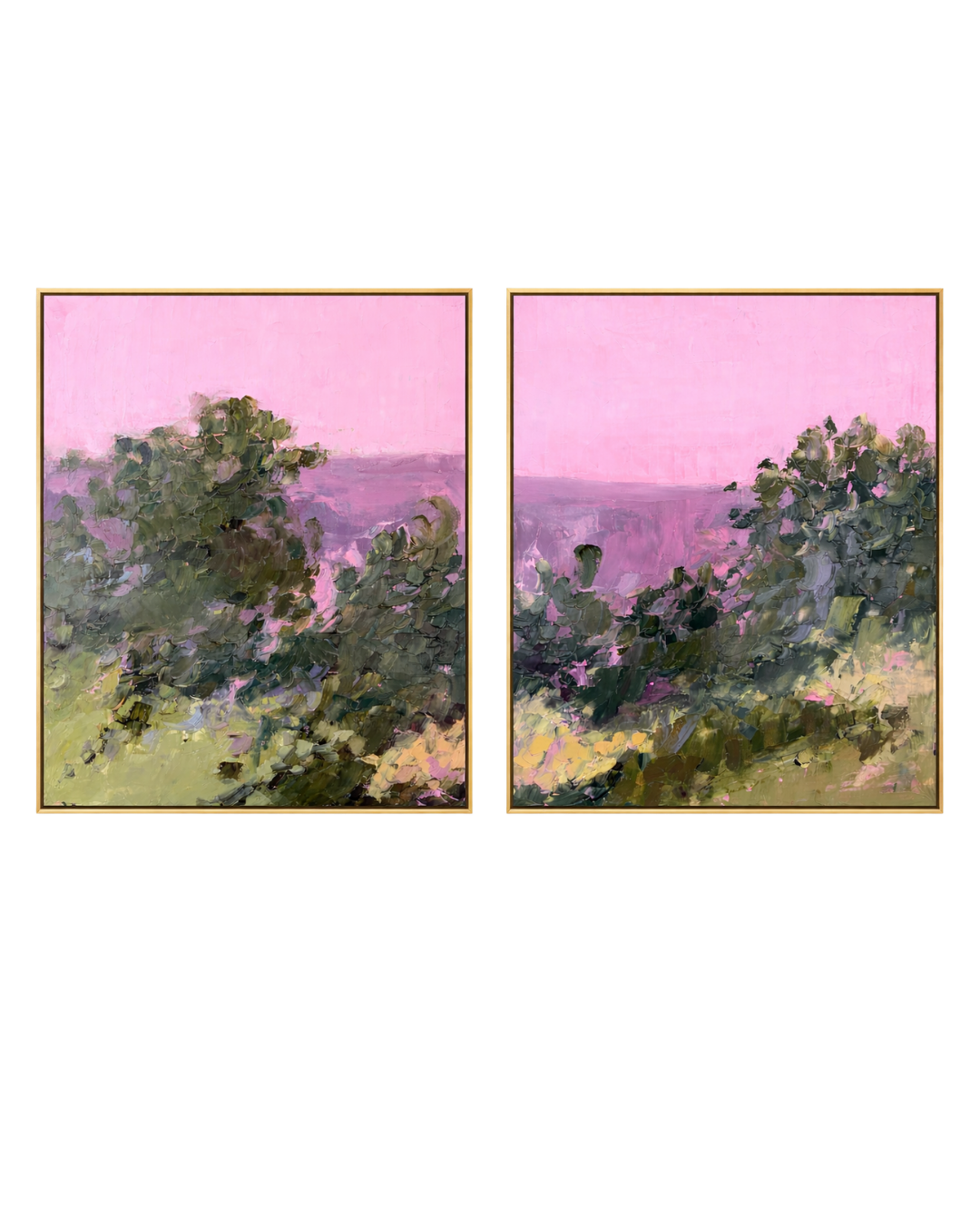 'Eden' Pair of Oil Paintings