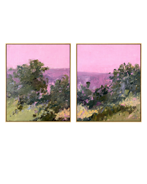 Load image 1 in gallery view. 'Eden' Pair of Oil Paintings