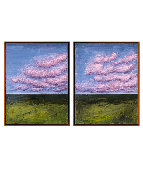 Load image 1 in gallery view. 'Open Afternoon' Pair of Oil Paintings